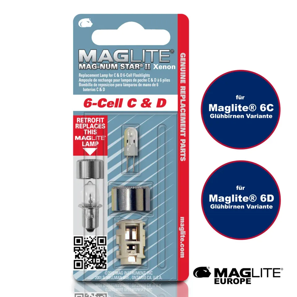 Maglite Magnum Star II reservelamp 6C 6D xenon