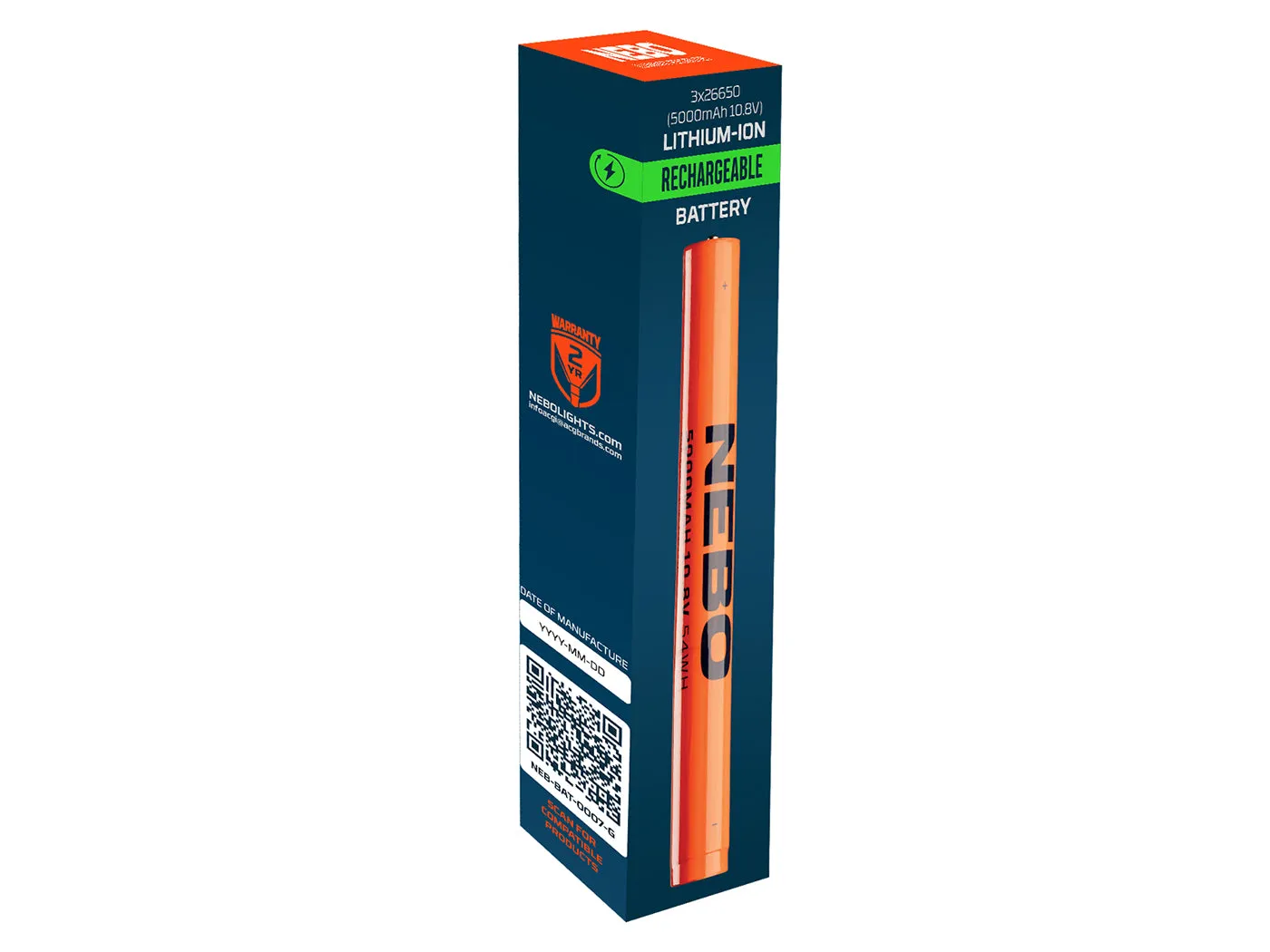 Nebo Davinci 18000 accu 3x26650 5000mAh 10,8V Li-ion