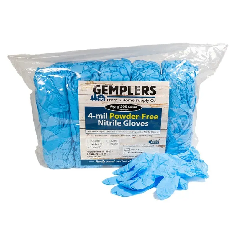 Gemplers nitril wegwerphandschoenen 4-mil 500 stuks maat M
