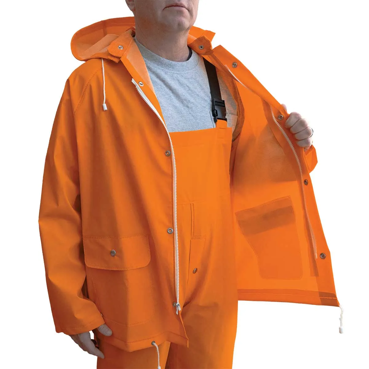 Gemplers Crew 2-delig regenpak PVC oranje
