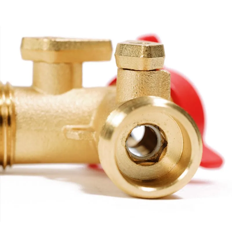 Gemplers Brass Dual Shut-Off slangverdeler messing 3/4 inch