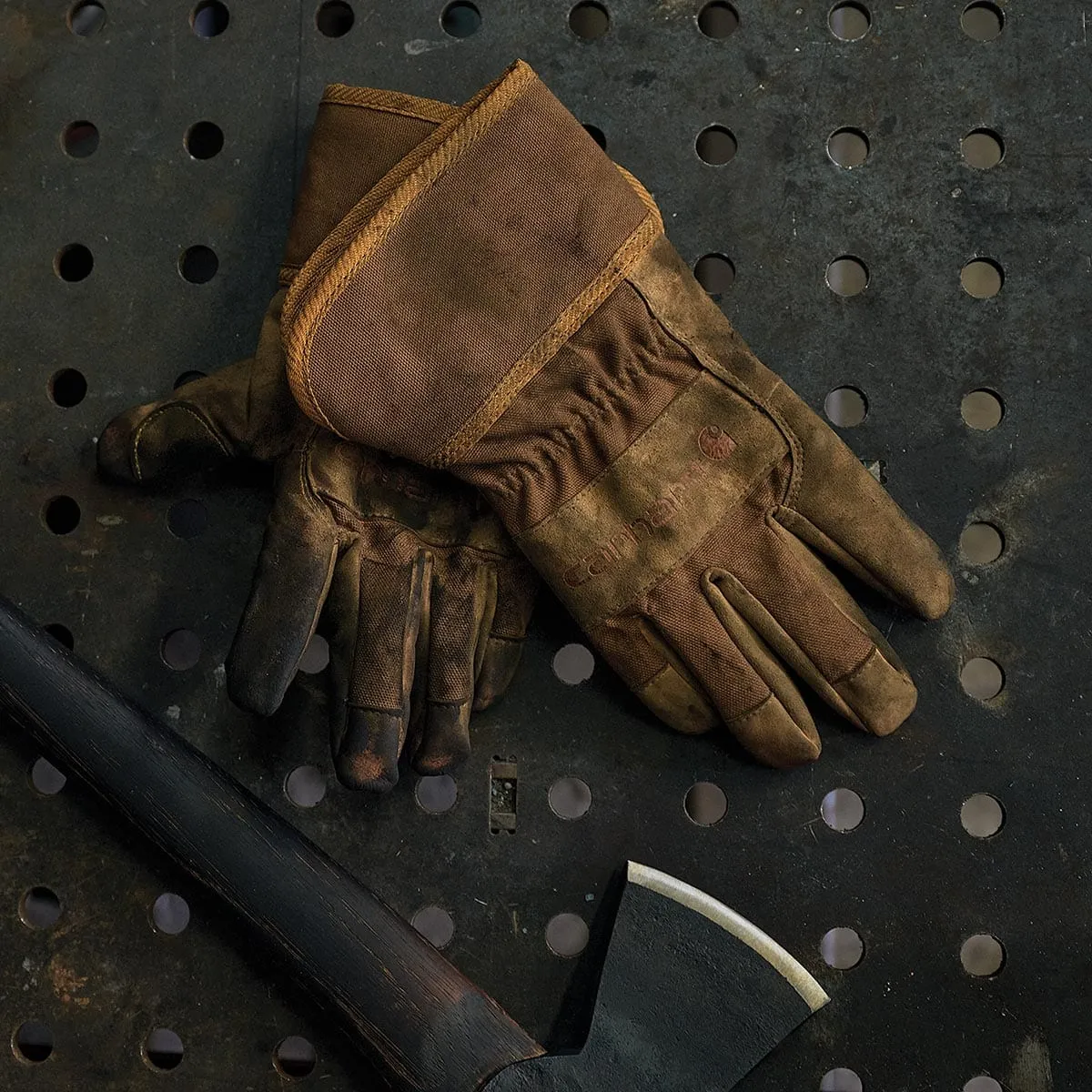Carhartt Duck Thinsulate werkhandschoenen bruin gevoerd