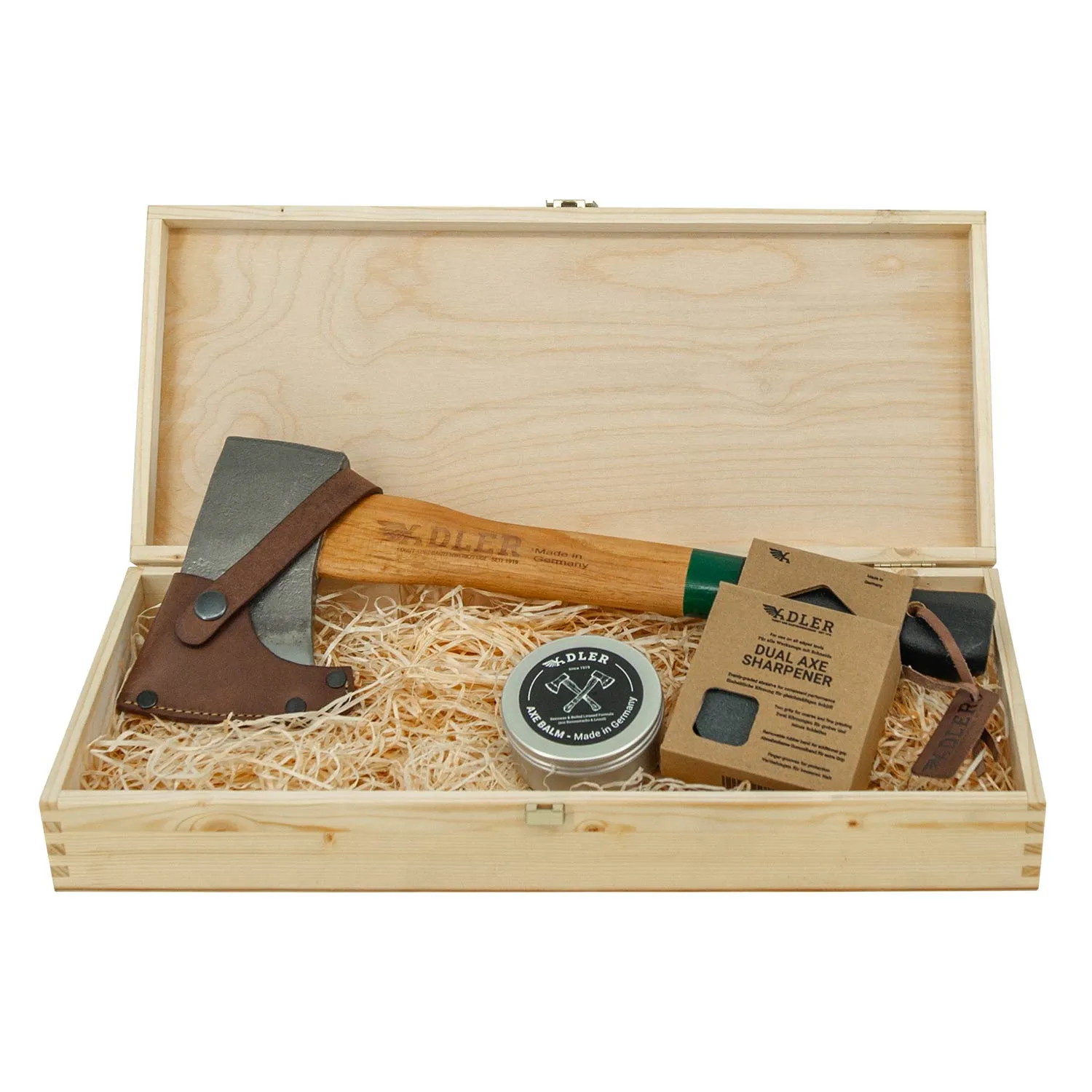 ADLER Hatchet Gift Set bijlset houten kist 3-delig