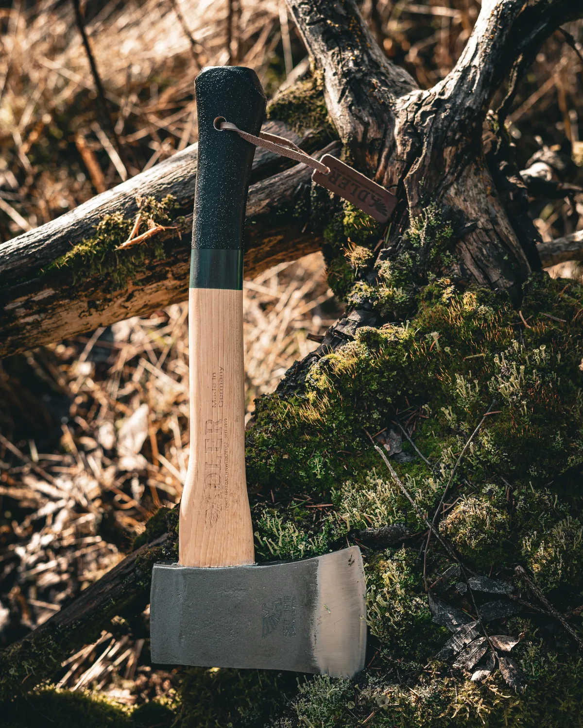 ADLER Yankee bijl met leren foedraal 38 cm scherp