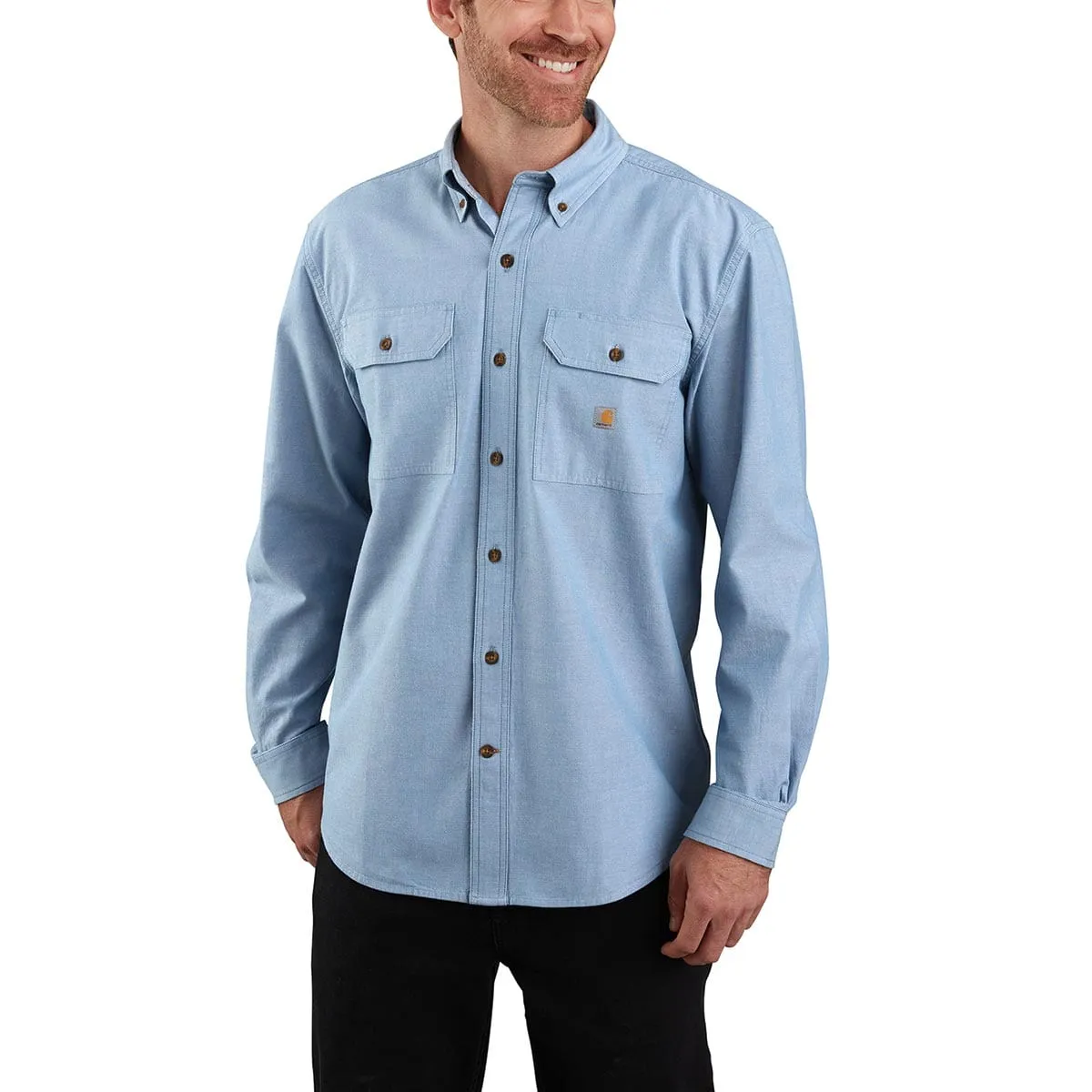Carhartt Loose Fit Midweight Chambray overhemd blauw