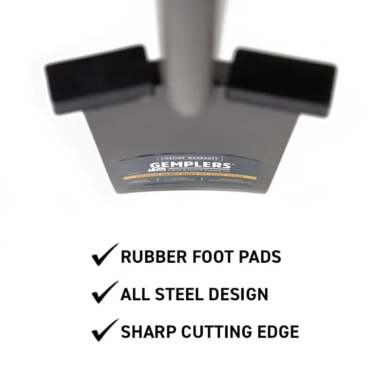 Gemplers stalen spade 13 inch met rubber greep roestvast