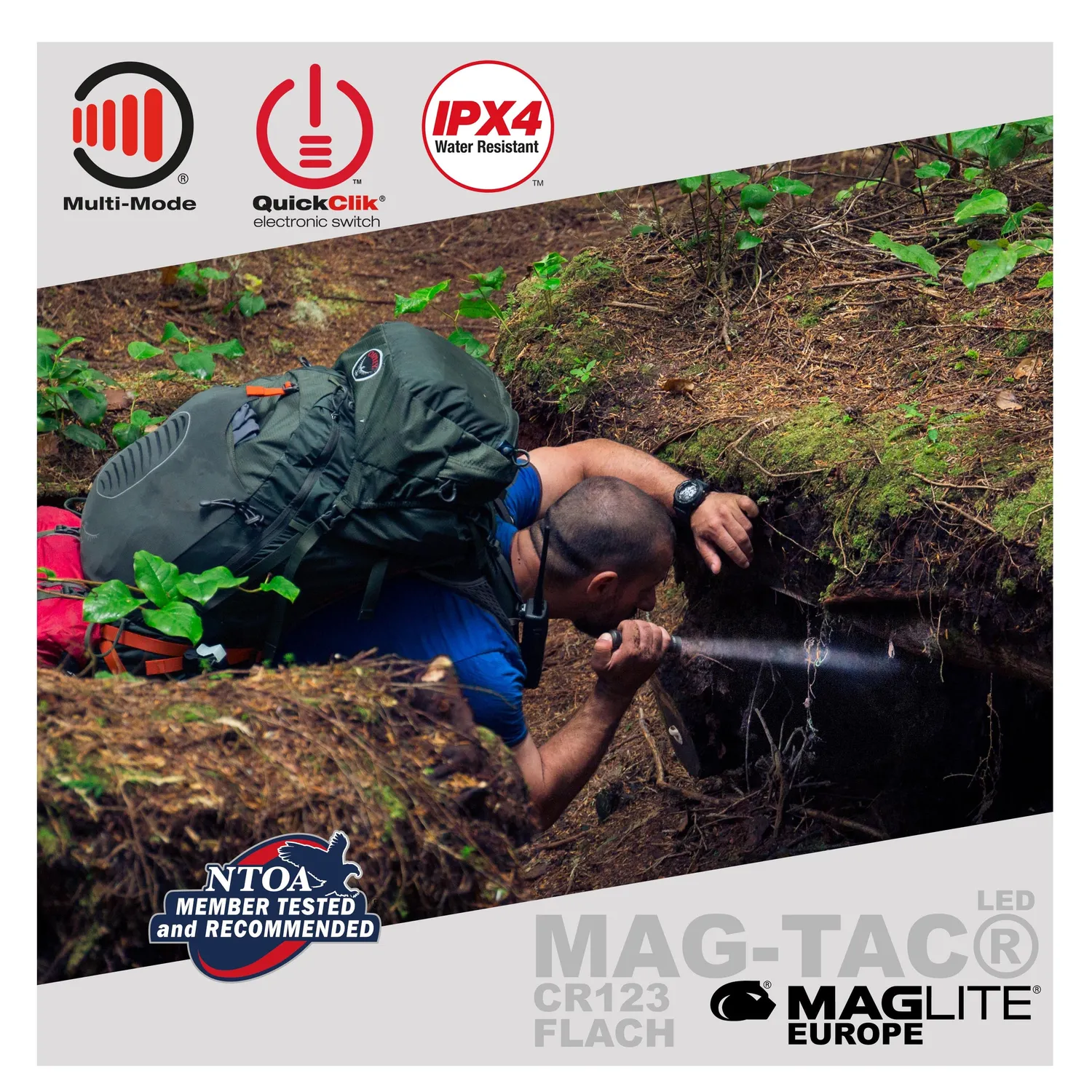 Maglite MAG-TAC CR123 LED zaklamp kroon zwart 310lm