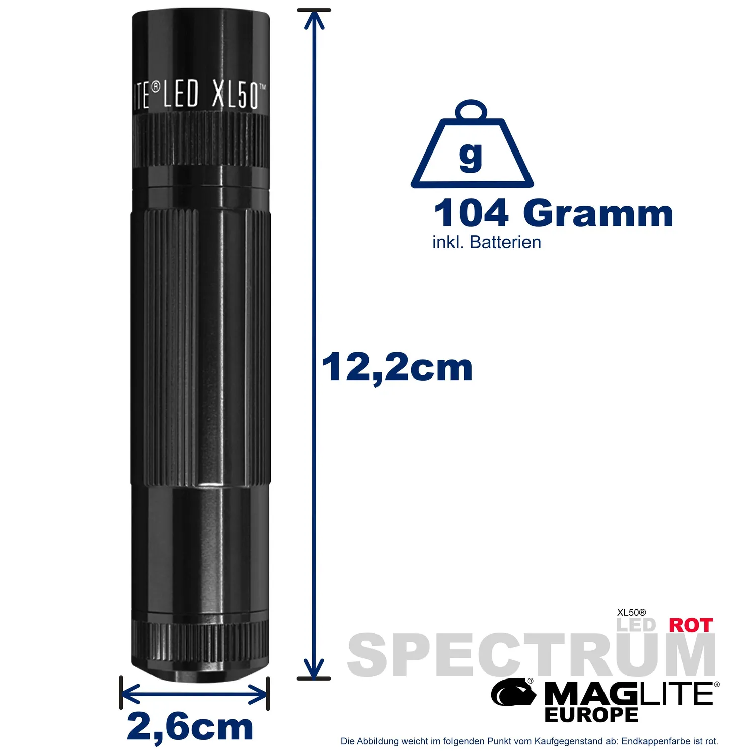 Mag-Lite Spectrum Solitaire zaklamp rood 1x AAA 33 lumen