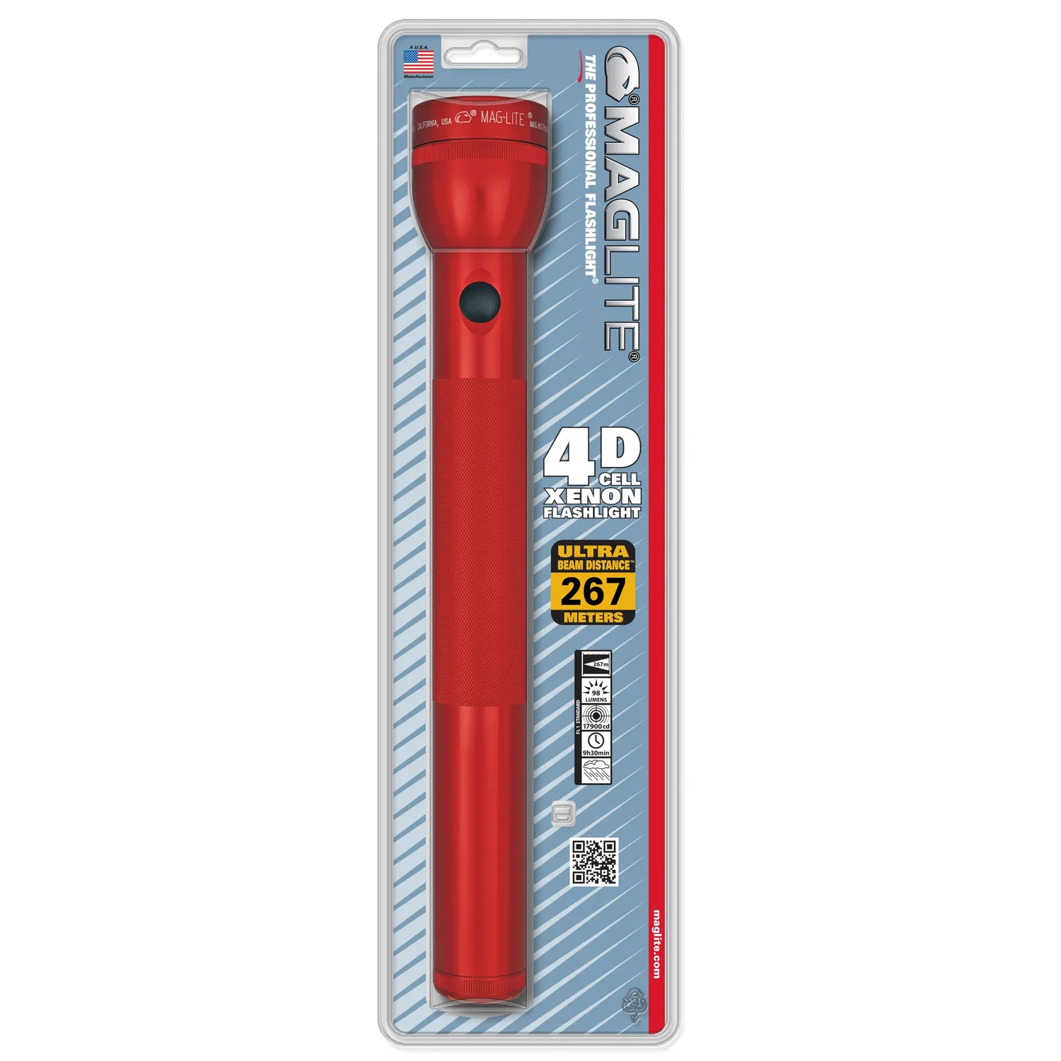 Maglite Classic 4D gloeilamp zaklamp 98 lumen zwart karton