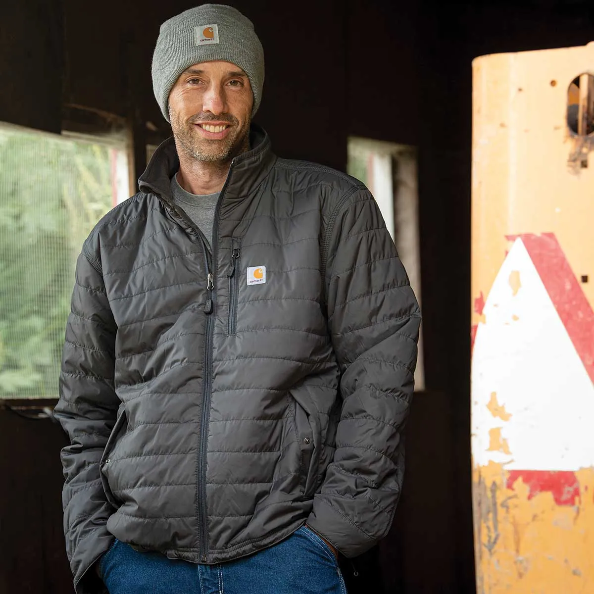 Carhartt Rain Defender werkjas Relaxed Fit licht gevoerd zwart