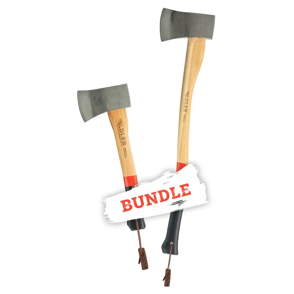 ADLER Yankee Bundle bijlset rood/zwart 2-delig gesmeed