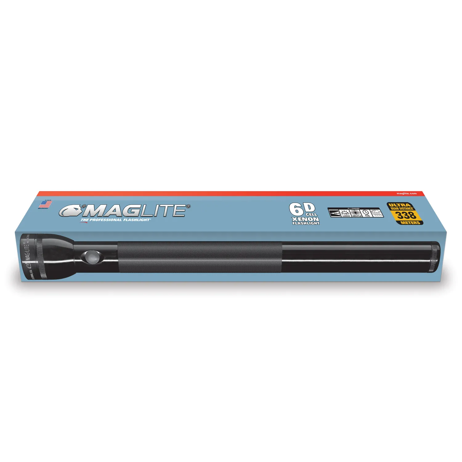 Mag-Lite Classic 6-Cell D zaklamp zwart gloeilamp