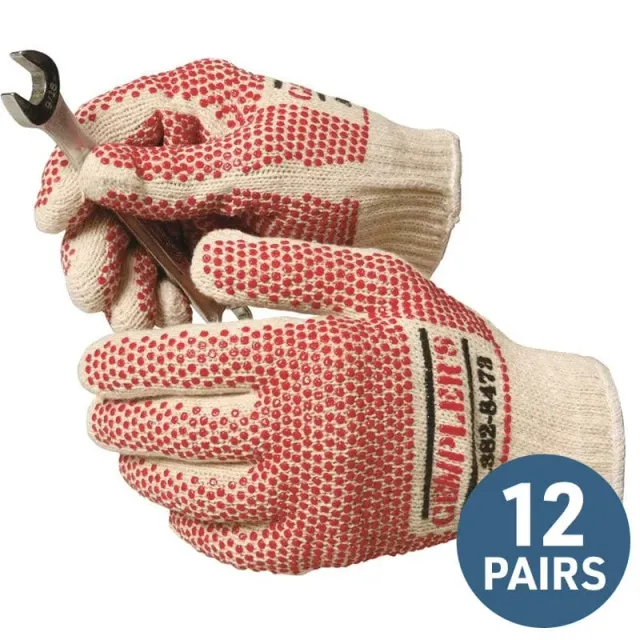 Gemplers Cotton Knit werkhandschoenen grip dots 12 paar