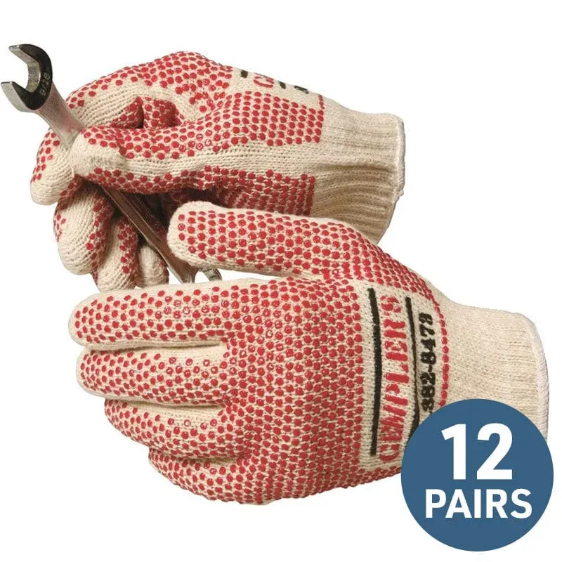 Gemplers Cotton Knit werkhandschoenen grip dots 12 paar