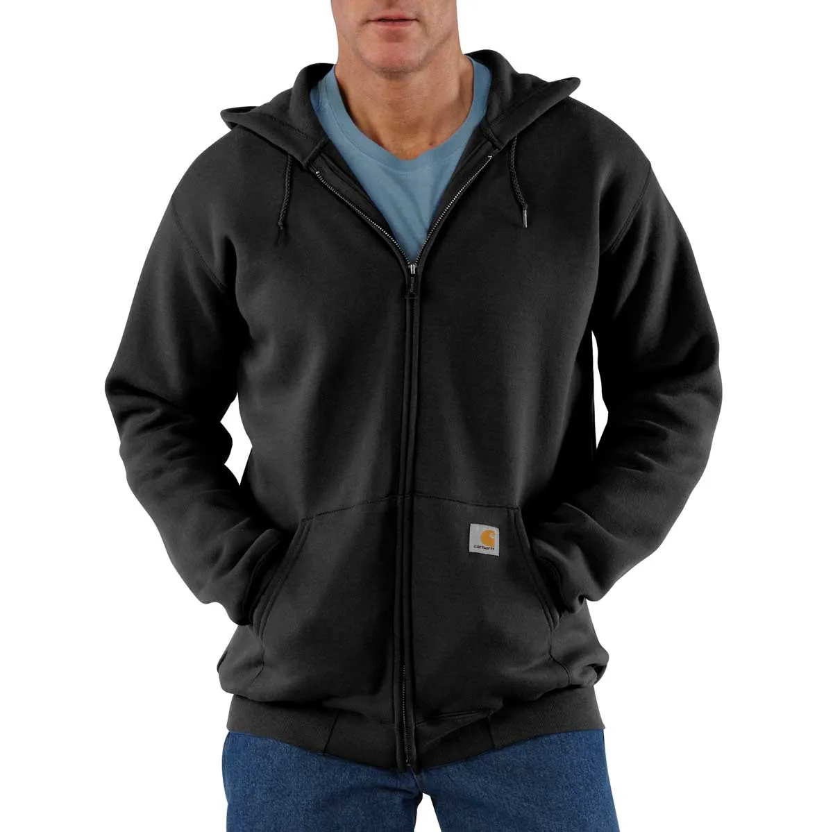 Carhartt K122 Loose Fit vest met rits zwart S midweight