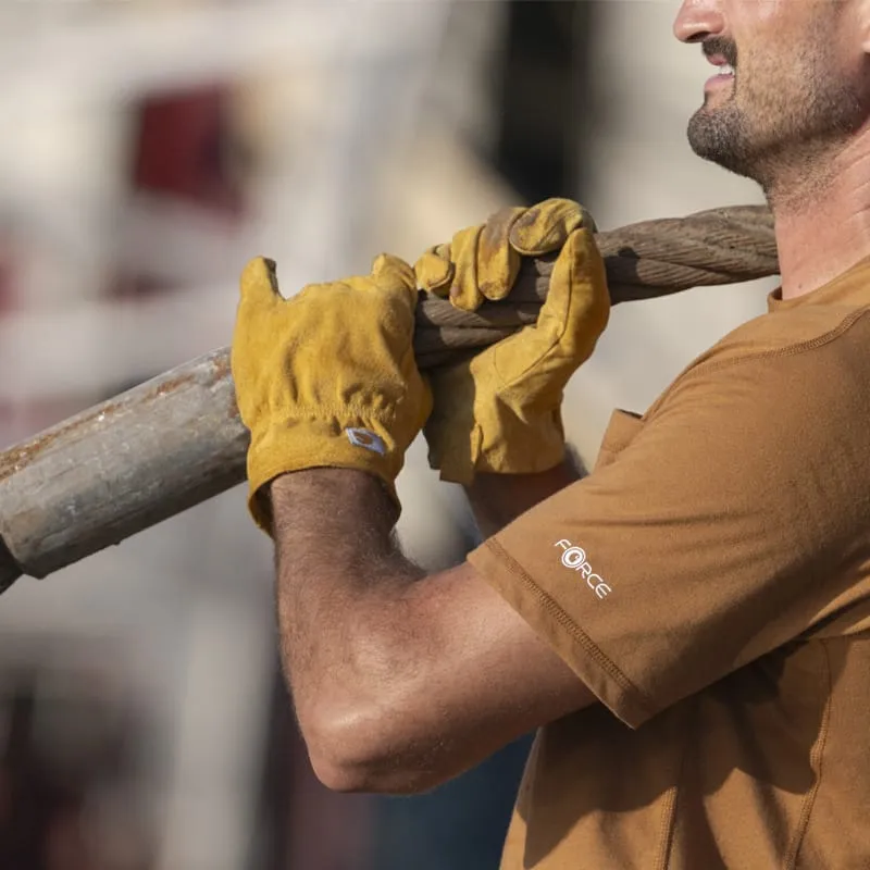 Carhartt Open Cuff leren werkhandschoenen elastische pols
