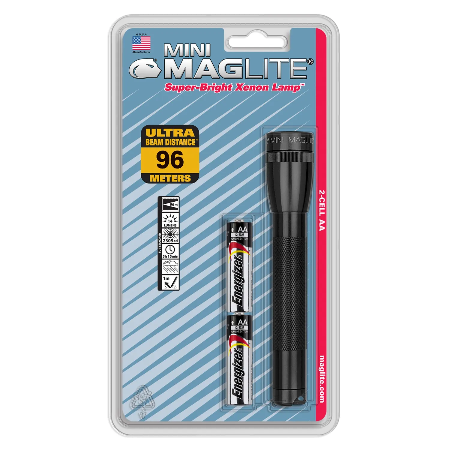 Mag-Lite Mini Maglite AA zaklamp gloeilamp zwart 14 lm