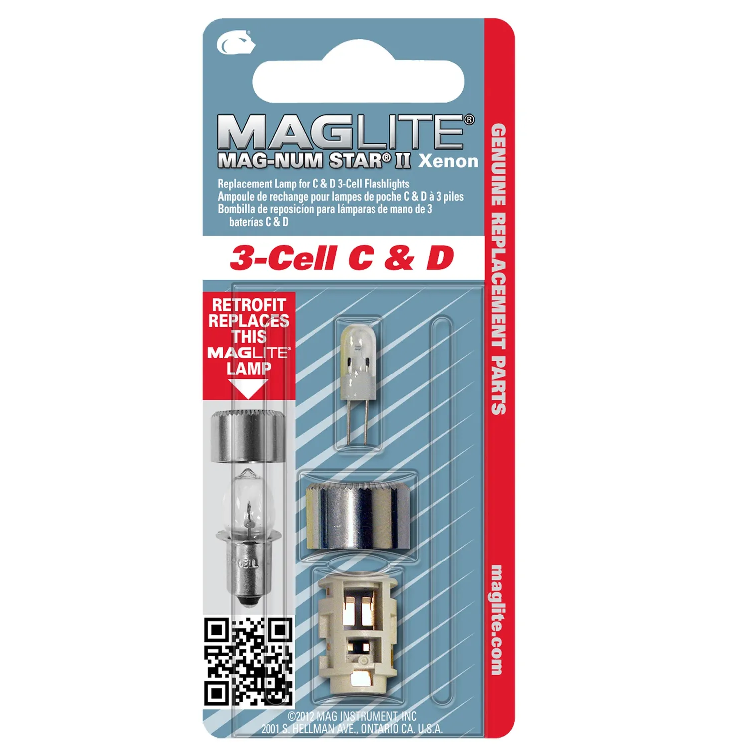 Maglite MAG-NUM STAR II xenon lamp 3C 3D