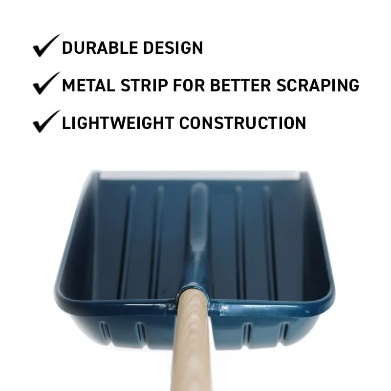 Gemplers Poly Scoop sneeuwschep houten steel 14 inch lichtgewicht