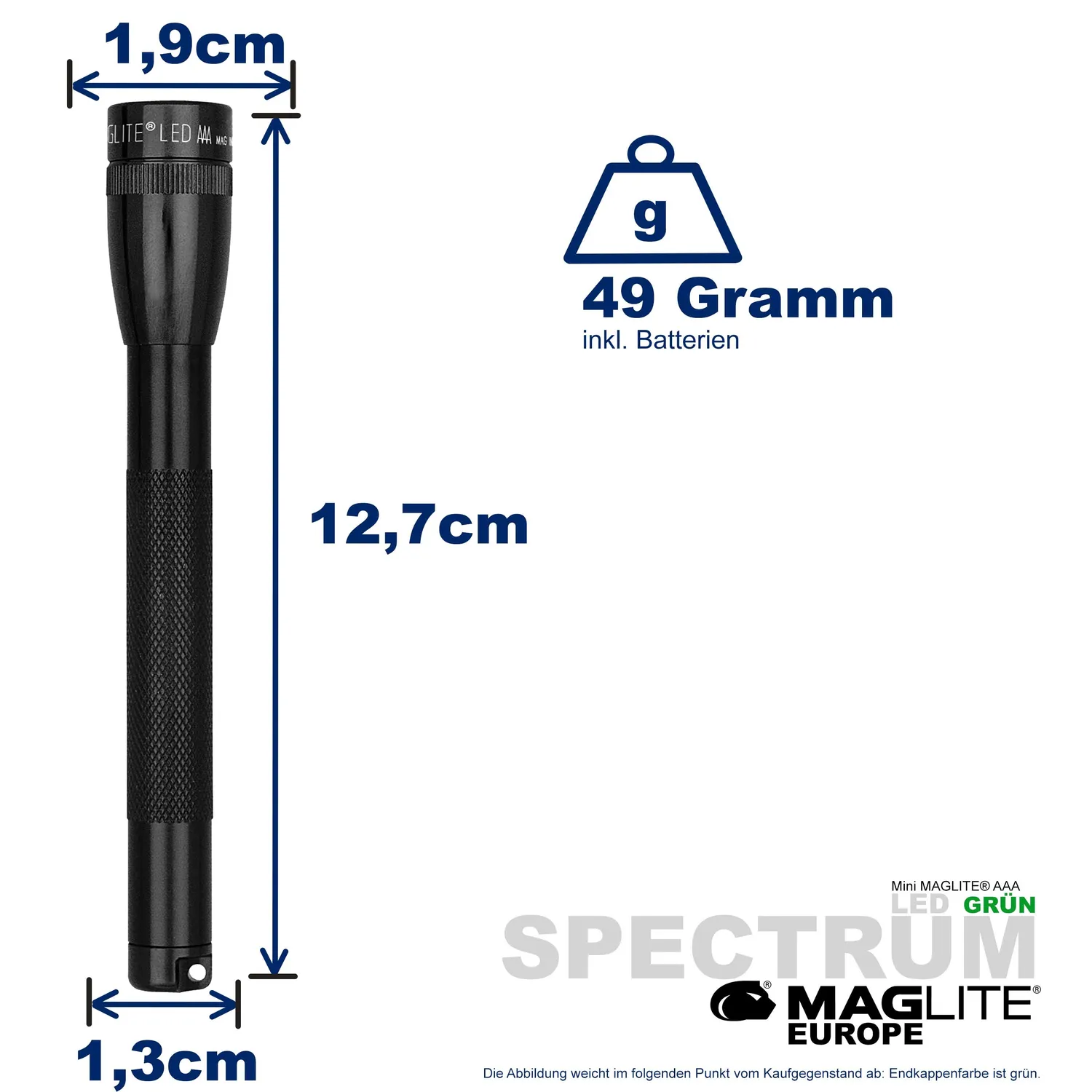 Mag-Lite Spectrum Solitaire zaklamp groen 1x AAA 30 lumen