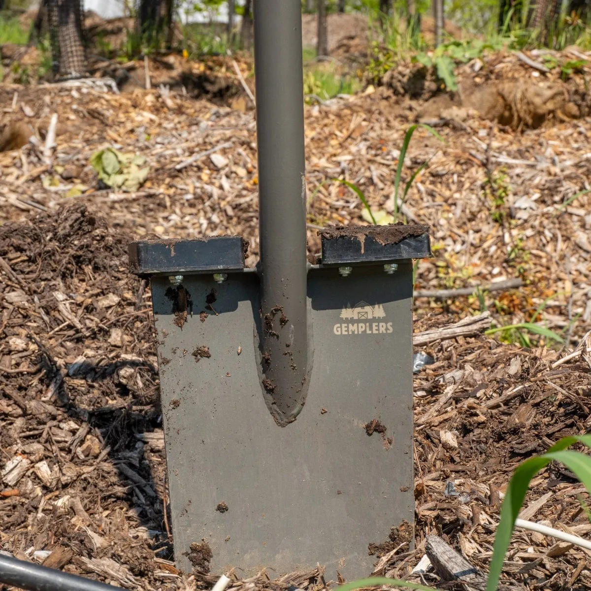 Gemplers stalen spade 13 inch met rubber greep roestvast