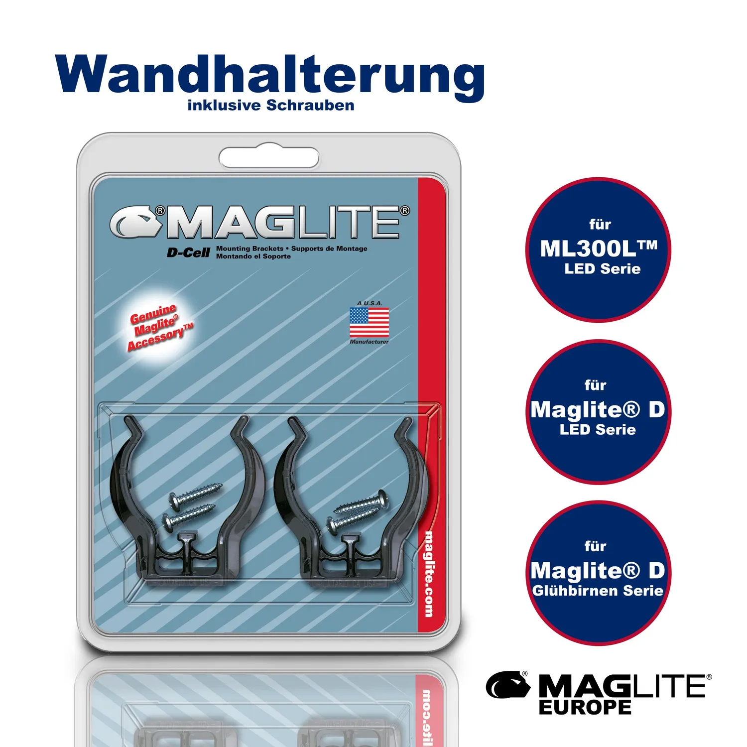 Mag-Lite Mini Maglite AA wandhouder houder AA-cellen