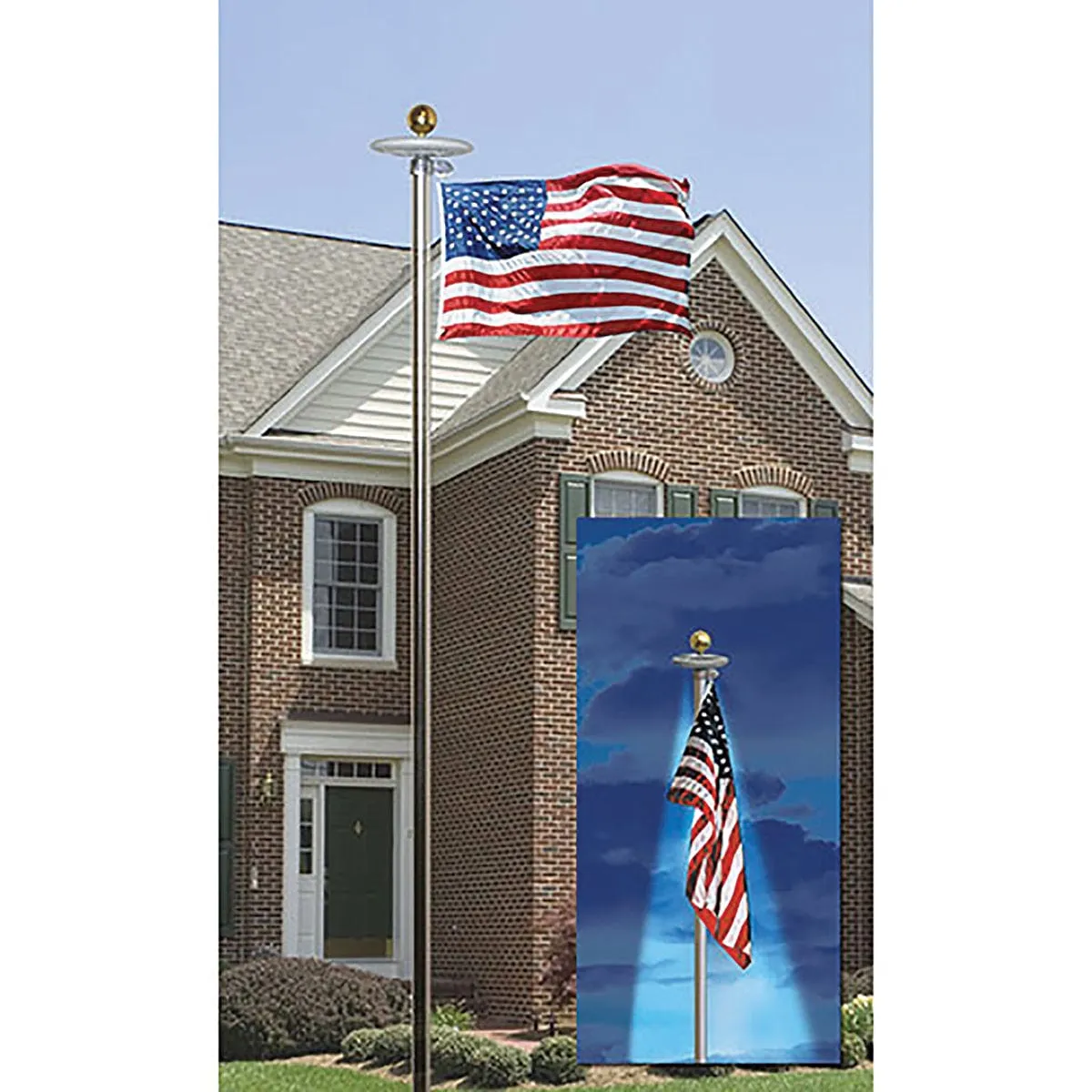 Freedom and Glory vlaggenmast set 20ft vlag + licht