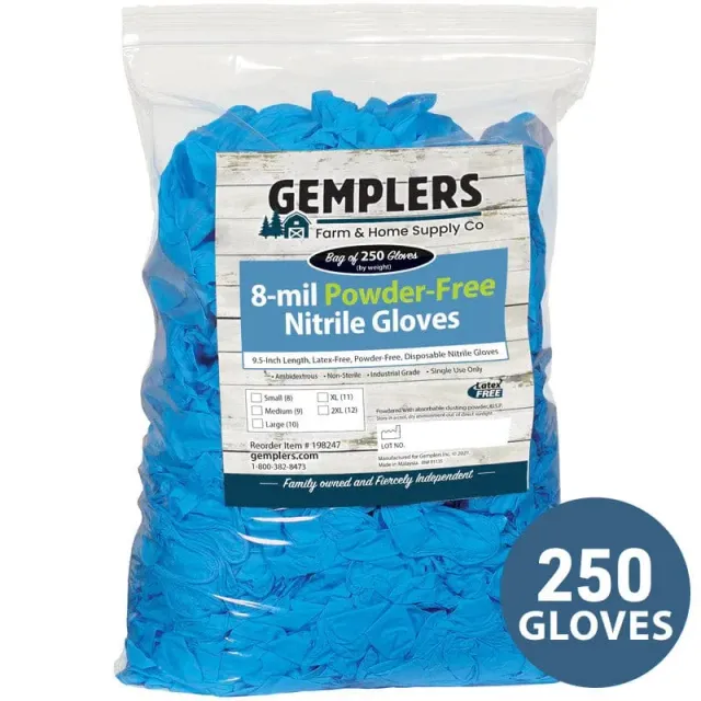 Gemplers 8-mil nitril wegwerphandschoenen 250 stuks dik