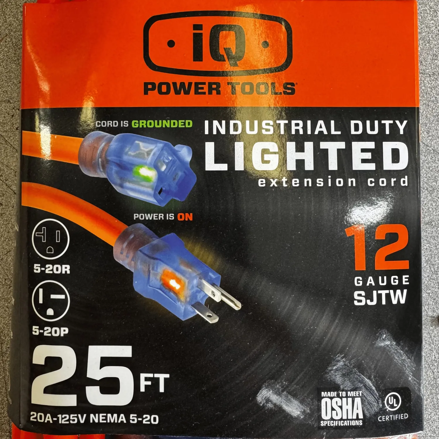 IQ Powertools Heavy-Duty verlengkabel 7,6m 20A