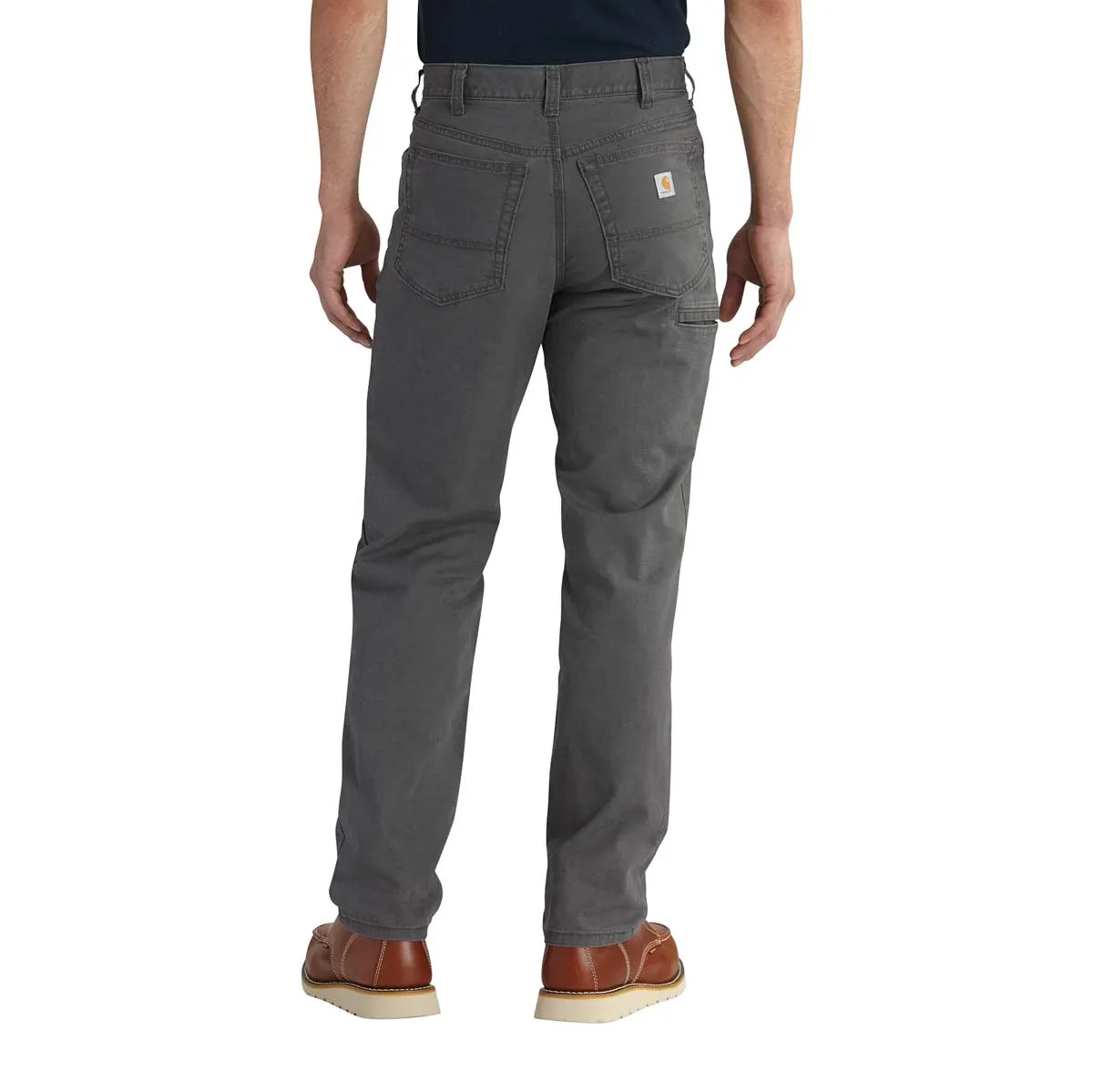 Carhartt Rugged Flex werkbroek canvas relaxed fit gravel