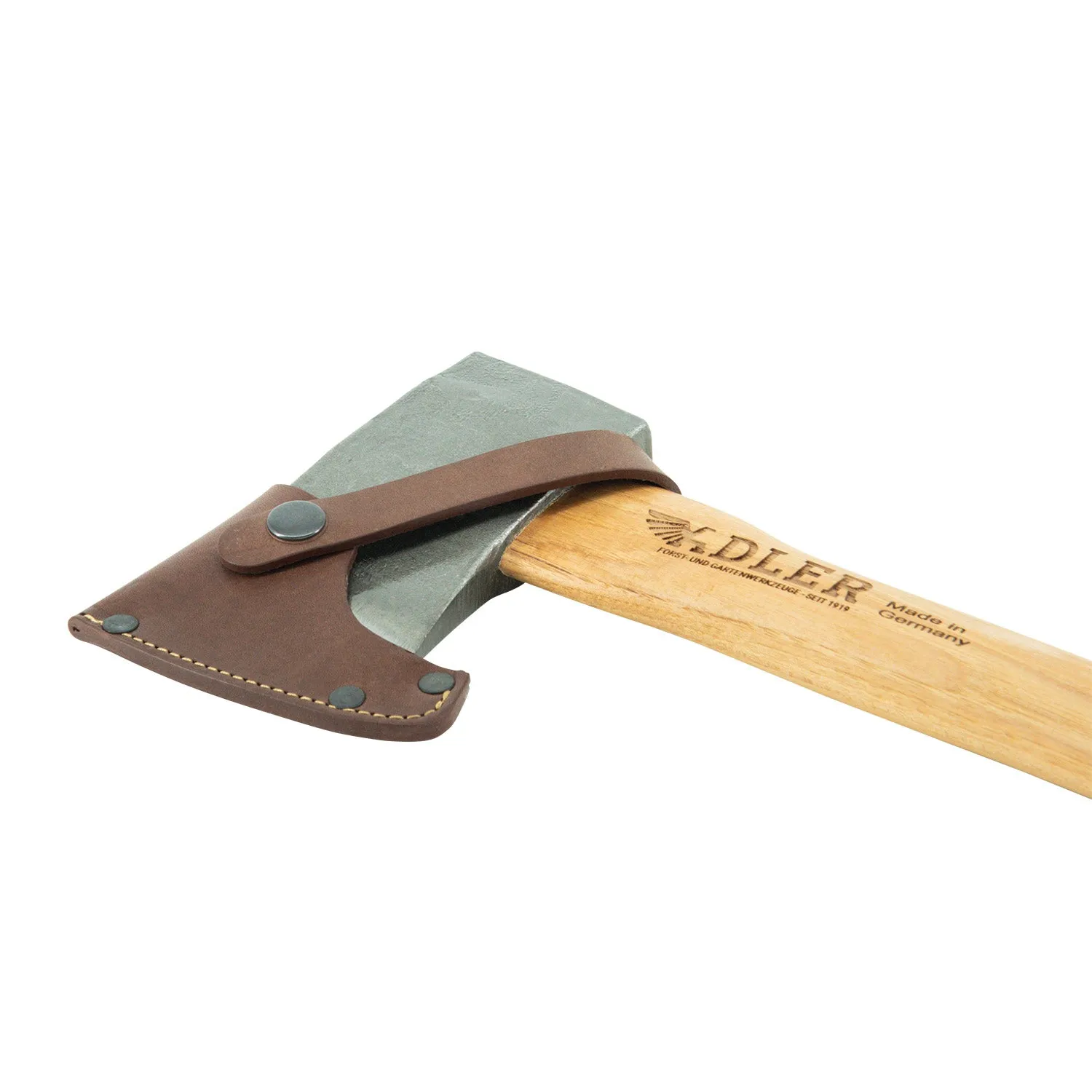 ADLER Yankee bijl met leren foedraal 38 cm scherp