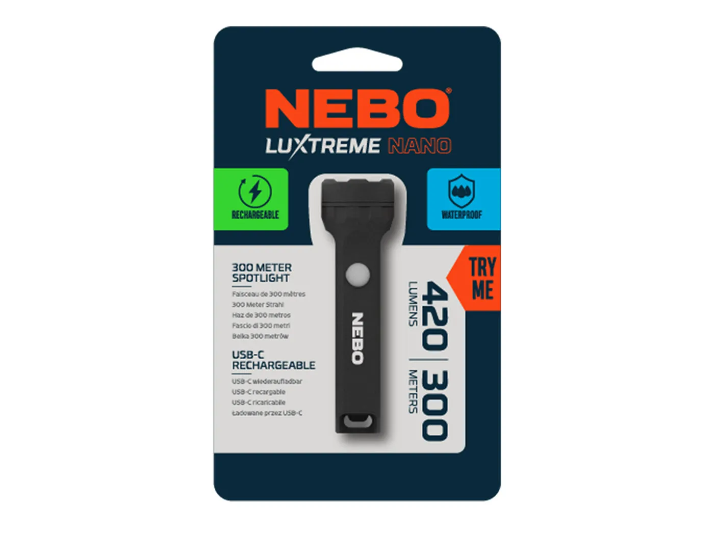 Nebo Luxtreme Nano zaklamp oplaadbaar 300 m