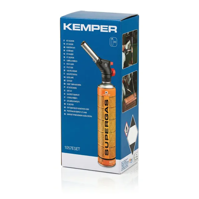 Kemper 1057ESET soldeerset gas met patroon