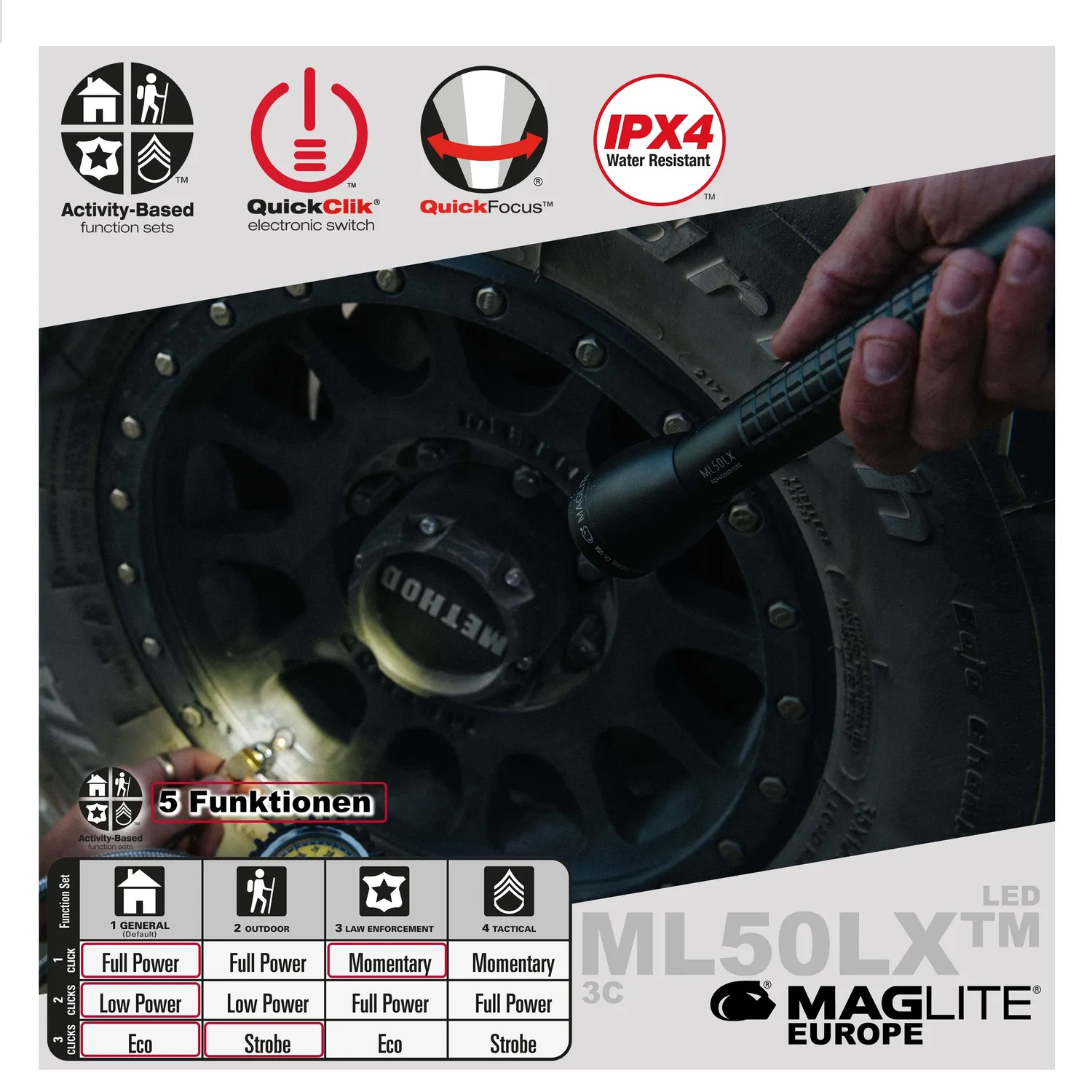 Mag-Lite ML50LX 3C LED zaklamp 705 lumen zwart