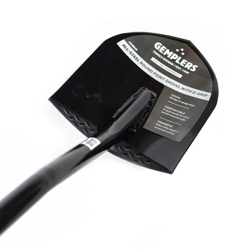 Gemplers All-Steel Round Point Shovel D-greep spade staal