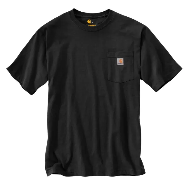 Carhartt K87 T-shirt met borstzak katoen zwart