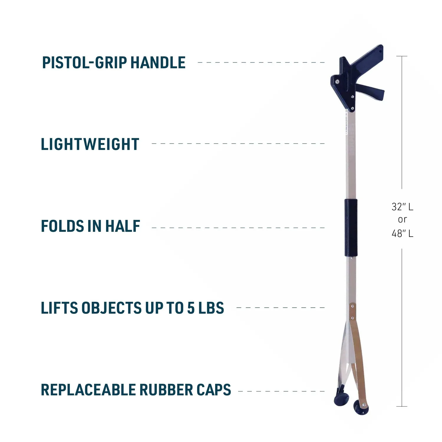 Gemplers Folding Reacher grijpstok 81 cm opvouwbaar