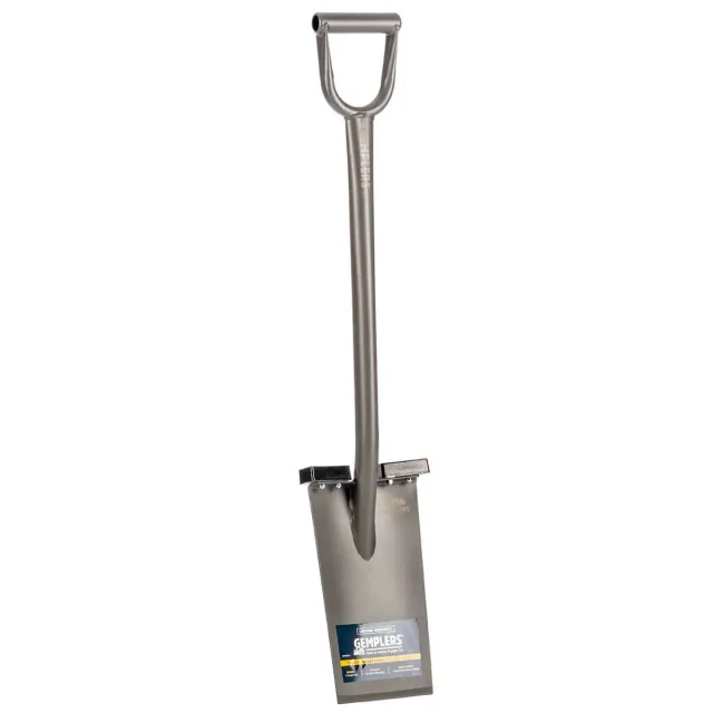 Gemplers stalen spade 13 inch met rubber greep roestvast
