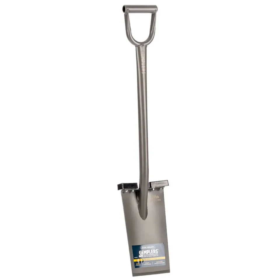 Gemplers stalen spade 13 inch met rubber greep roestvast