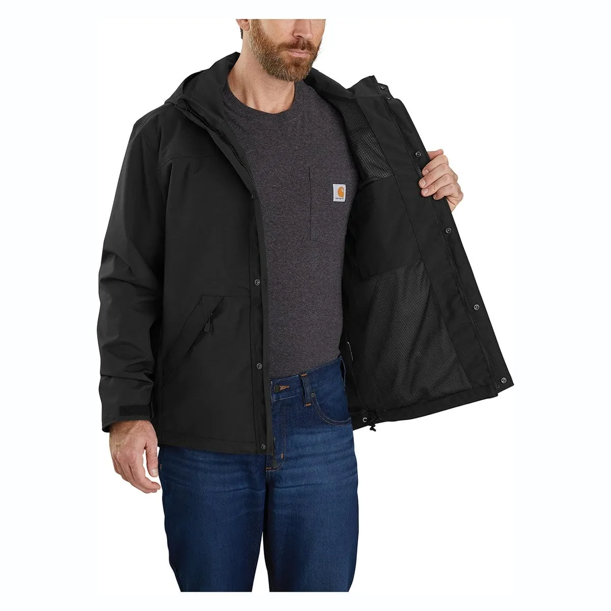 Carhartt Storm Defender werkjas heavyweight zwart heren