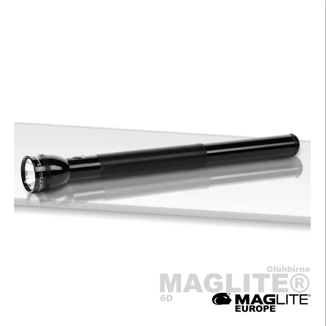 Mag-Lite Classic 6-Cell D zaklamp zwart gloeilamp