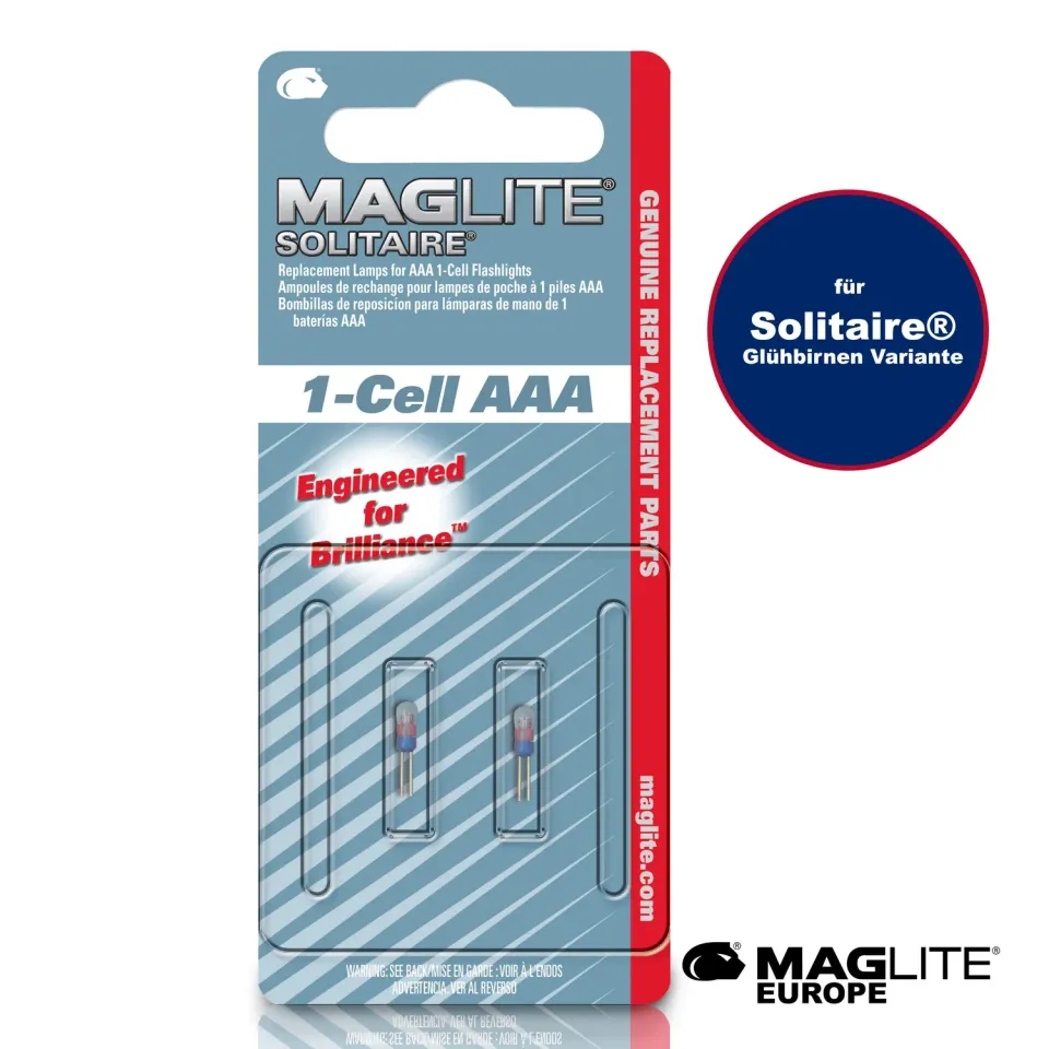 Maglite Solitaire vervangingslamp xenon 1AAA reserve