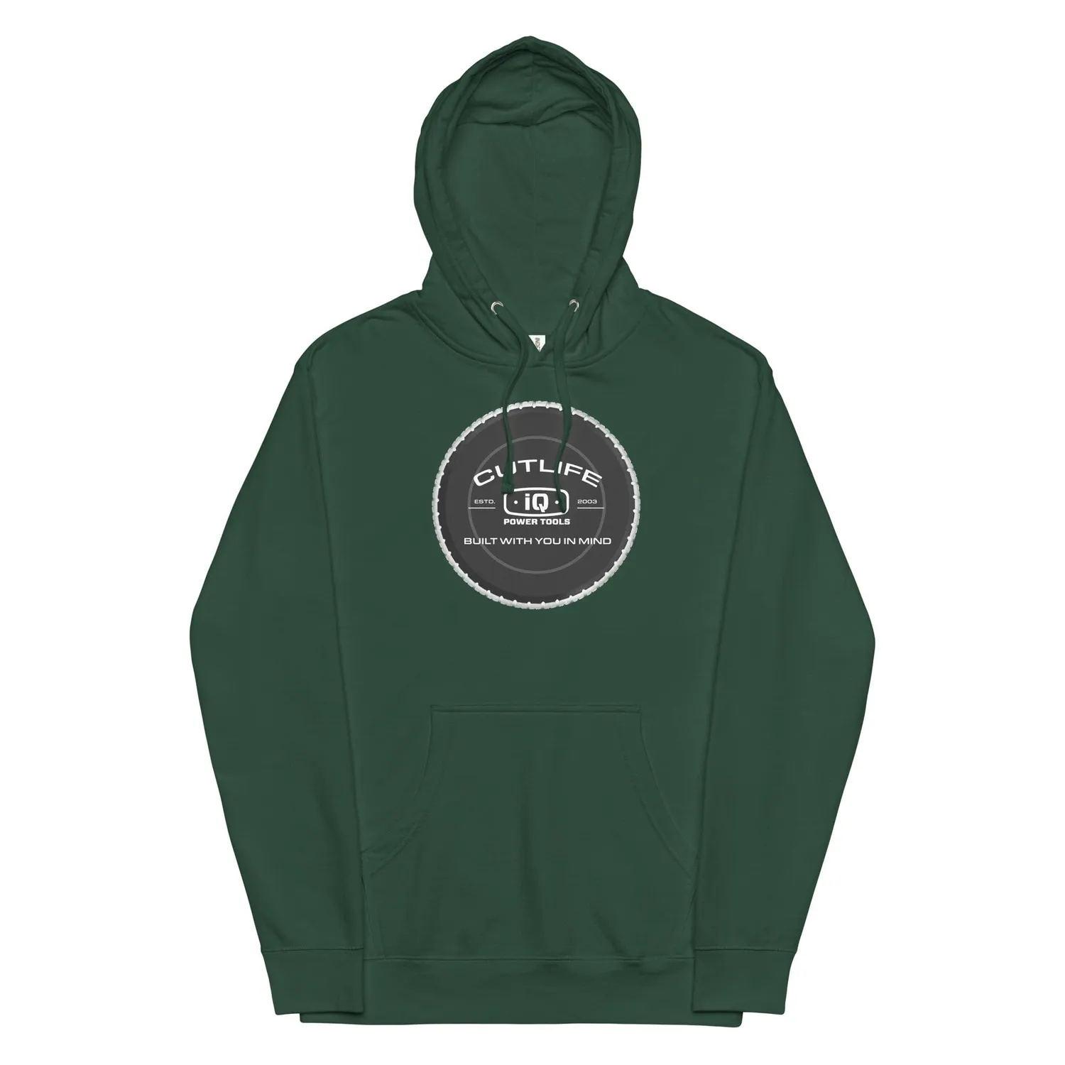 IQ Powertools Cutlife hoodie unisex katoen zwart