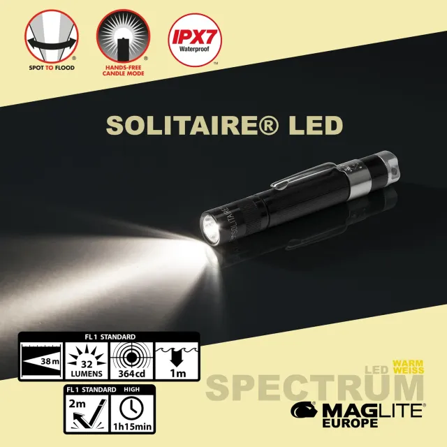 Mag-Lite Spectrum Solitaire warmwit zaklampje 1x AAA