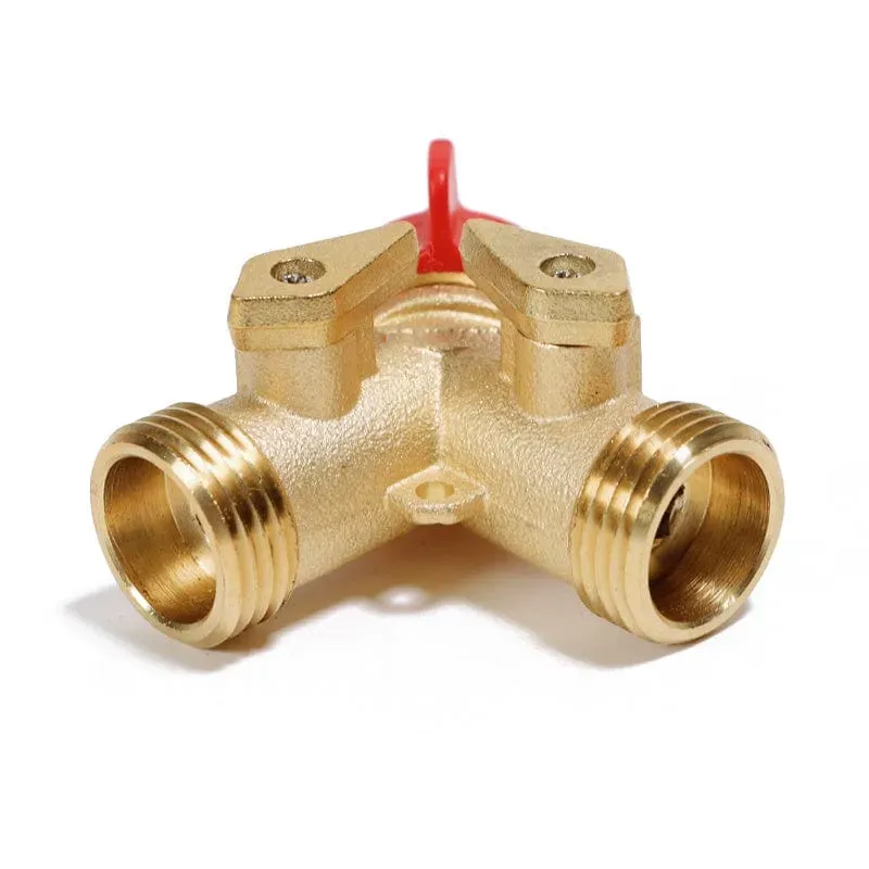 Gemplers Brass Dual Shut-Off slangverdeler messing 3/4 inch