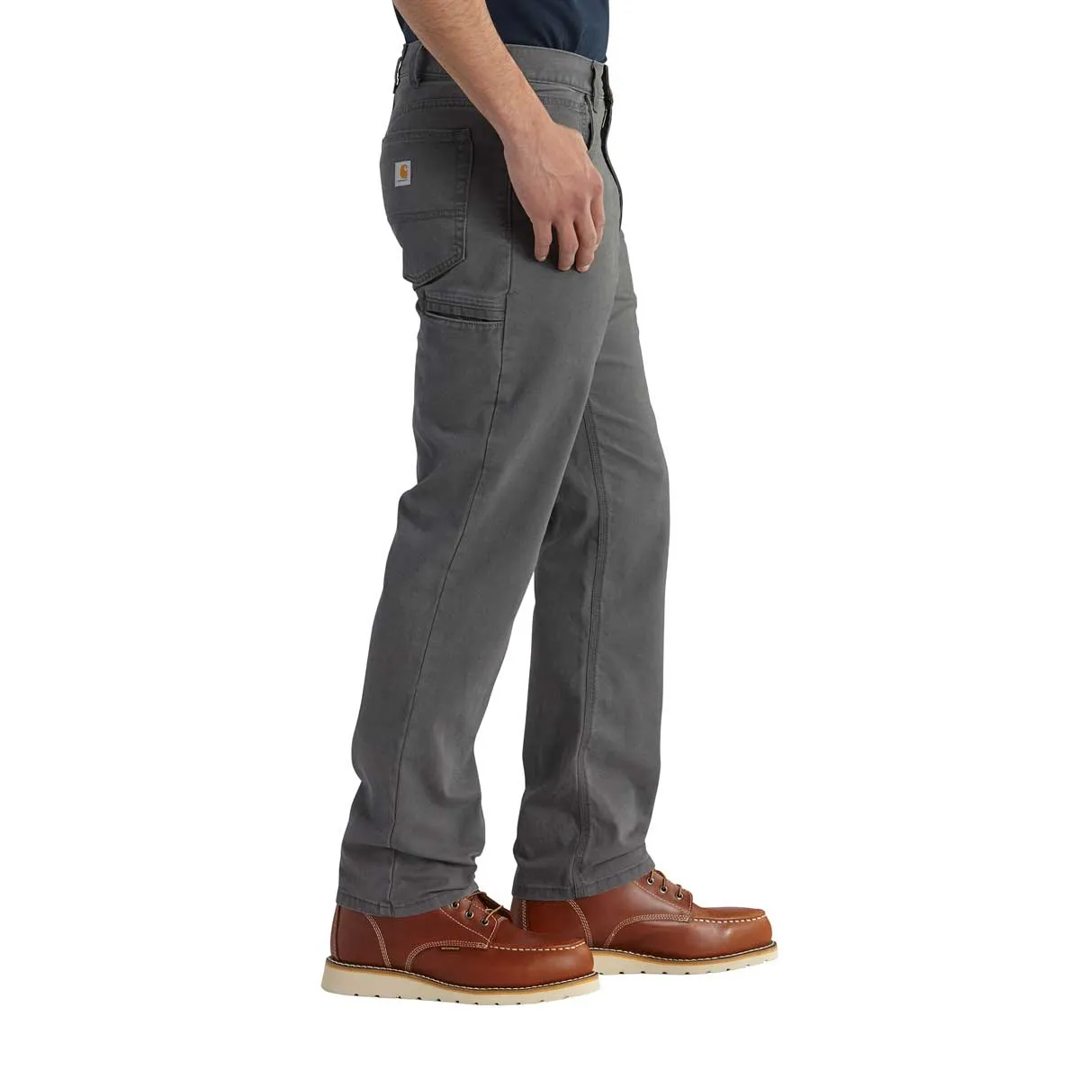 Carhartt Rugged Flex werkbroek canvas relaxed fit gravel
