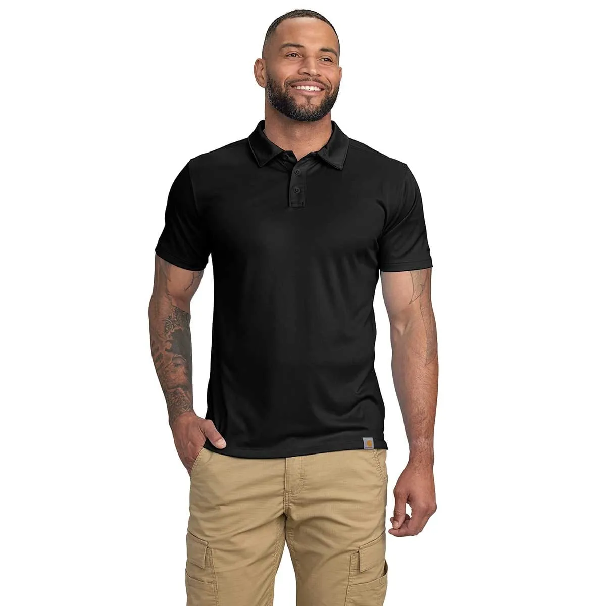 Carhartt Force Sun Defender polo zwart korte mouw maat L