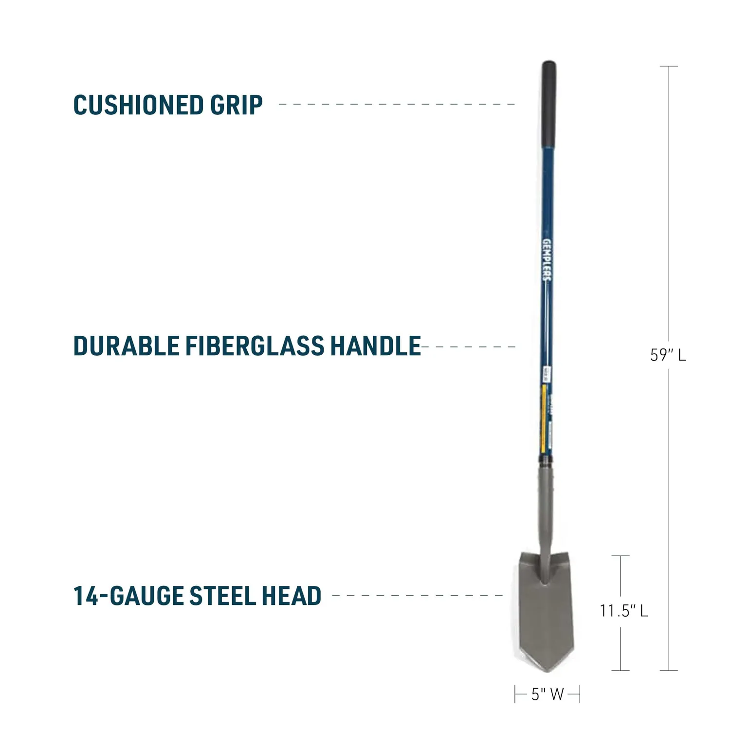 Gemplers Trenching Spade sleufspade 13 cm glasvezel
