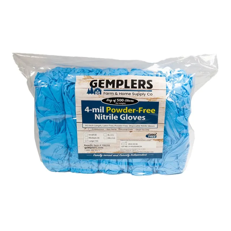 Gemplers nitril wegwerphandschoenen 4-mil 500 stuks maat M