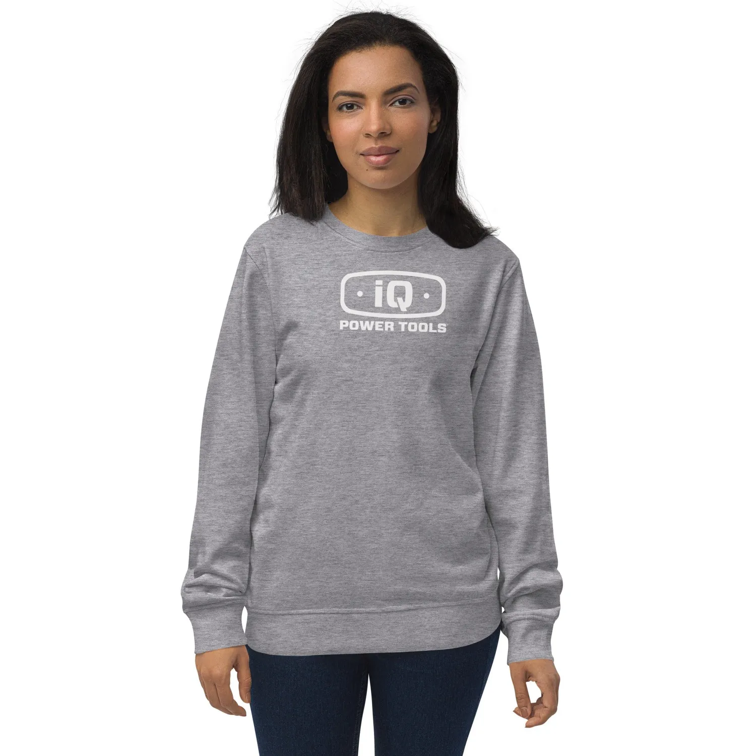 IQ Power Tools sweatshirt unisex organic katoen zwart